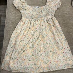 RSQ Floral Kids Babydoll Dress with Ruffled Sleeves Size Large
